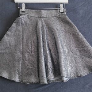 !!! 5$ ADD ON !!! Silver metallic skirt H&M
